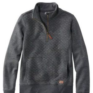 L.L.Bean Quilted Sweatshirt 1/4 Zip Long Sleep Pullover, Small Petite